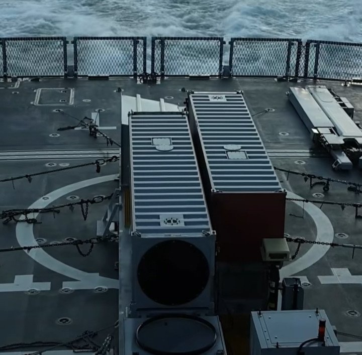 LORA ballistic missile launcher installed on the deck of a German Navy warship during trials in the North Atlantic. (Source: NATO) LORA ballistic missile launcher installed on the deck of a German Navy warship during trials in the North Atlantic. (Source: NATO)