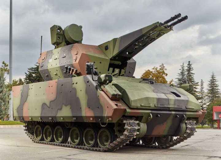 A Korkut air defense system armed with twin 35 mm cannons. (Source: Turkish Ministry of National Defense)