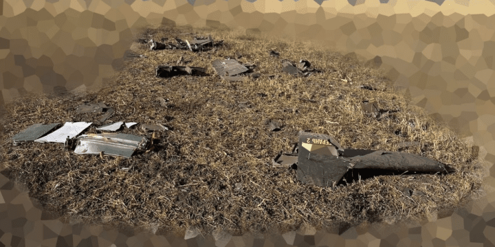 Shahed-136 shot down with Starlink. (Photo: Defense Express) 