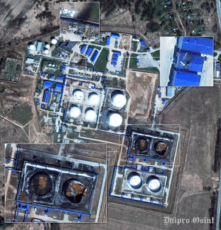 Destroyed infrastructure at the “Gorky” oil pumping station in Russia’s Nizhny Novgorod region, May 2026. (Source: Dnipro Osint)