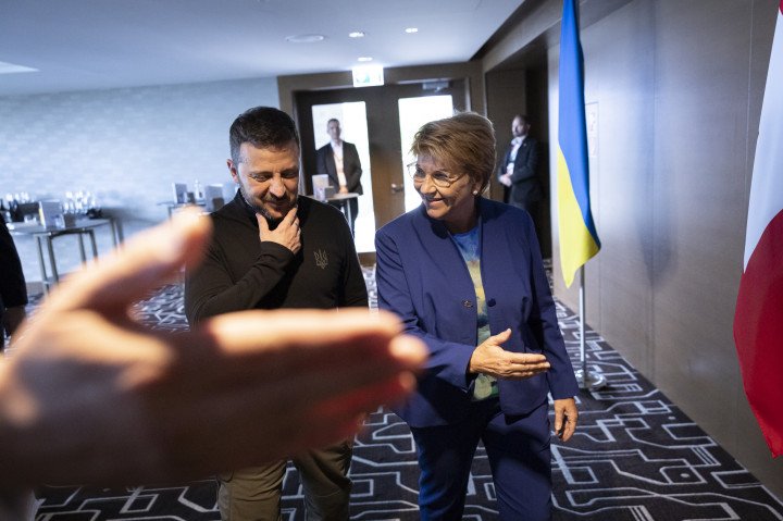 President of Ukraine meets with the President of Switzerland, Viola Amherd. (Source: Swiss Federal Dep. of Foreign Affairs via Flickr) President of Ukraine meets with the President of Switzerland, Viola Amherd. (Source: Swiss Federal Dep. of Foreign Affairs via Flickr)