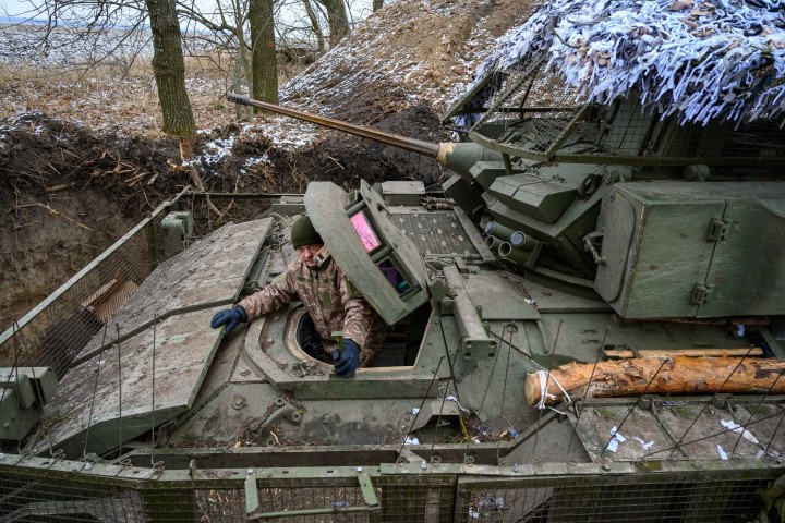 A driver sits in his vehicle, as Ukrainian Army soldiers use American Bradley Fighting Vehicles during Ukraine’s cross-border operation into Russia’s Kursk region (Source: Getty Images) A driver sits in his vehicle, as Ukrainian Army soldiers use American Bradley Fighting Vehicles during Ukraine’s cross-border operation into Russia’s Kursk region (Source: Getty Images)