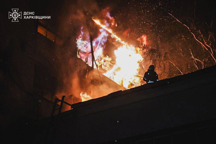Emergency workers dealing with the aftermath of the Russian attack on the Kharkiv region on June 11, 2025. (Source: State Emergency Service of Ukraine in the Kharkiv region) Emergency workers dealing with the aftermath of the Russian attack on the Kharkiv region on June 11, 2025. (Source: State Emergency Service of Ukraine in the Kharkiv region)