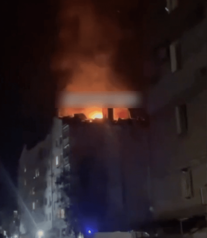 A Russian drone struck a residential building in Mykolaiv on January 21. (Source: Telegram) A Russian drone struck a residential building in Mykolaiv on January 21. (Source: Telegram)