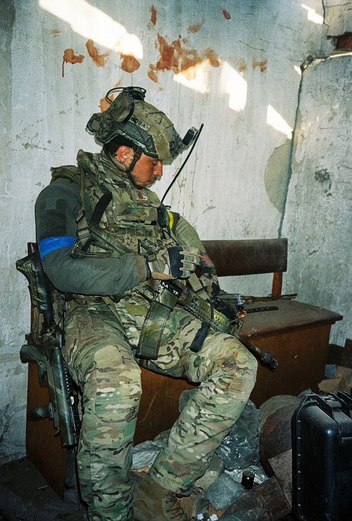 Ukrainian Sergeant Roma “Sova” Tarasiuk. Photo: Cocobongo Ukrainian Sergeant Roma “Sova” Tarasiuk. Photo: Cocobongo