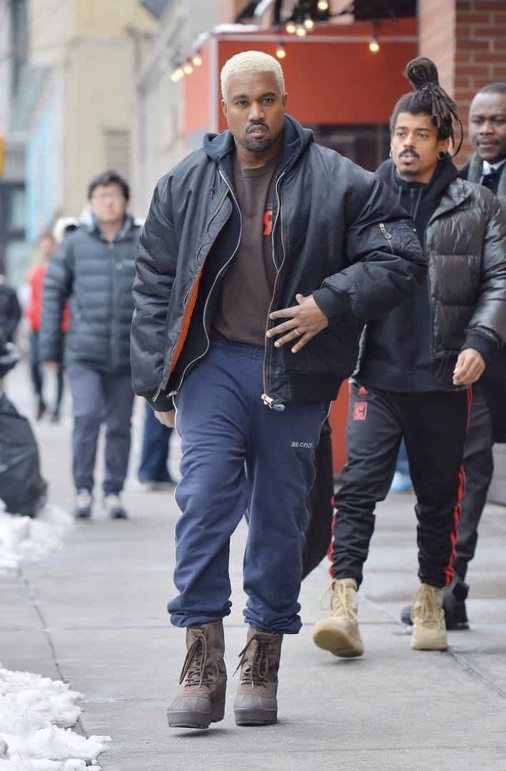 Ye is wearing a Gosha Rubchinskiy-designed outfit in New York City. (Source: Open source) Ye wearing a Gosha Rubchinskiy-designed outfit in New York City. (Source: Open source)