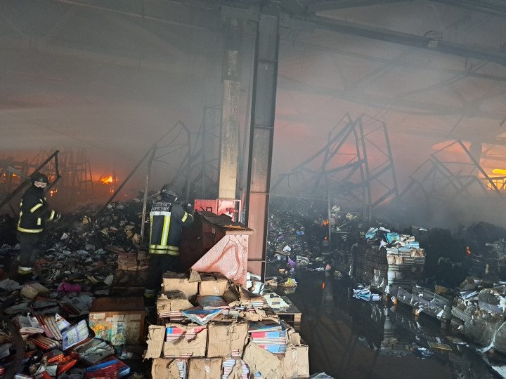 The aftermath of the Russian attack on Ranok Publishing Corporation’s automated logistics center in Kharkiv on August 1, 2026. (Source: RNK-Ranok Publishing Corporation Press Center) The aftermath of the Russian attack on Ranok Publishing Corporation’s automated logistics center in Kharkiv on August 1, 2026. (Source: RNK-Ranok Publishing Corporation Press Center)