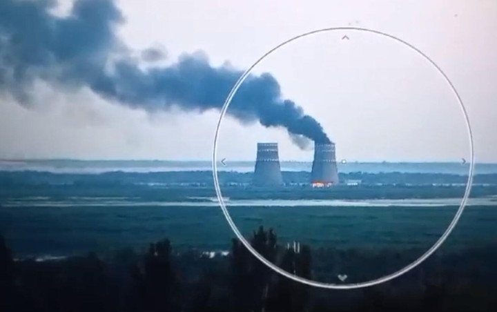 A screen grab from a video released by Ukrainian President Volodymyr Zelenskyy shows a fire broke in Zaporizhzhia nuclear power plant in Zaporizhzhia, Ukraine on August 11, 2024. (Photo by Ukrainian Presidency / Handout/Anadolu via Getty) A screen grab from a video released by Ukrainian President Volodymyr Zelenskyy shows a fire broke in Zaporizhzhia nuclear power plant in Zaporizhzhia, Ukraine on August 11, 2024. (Photo by Ukrainian Presidency / Handout/Anadolu via Getty)