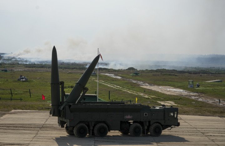 An Iskander‑M missile launcher is displayed during the International Military‑Technical Forum “Army 2022” at the Kubinka military training ground near Moscow, August 17, 2022. (Photo: Getty Images)