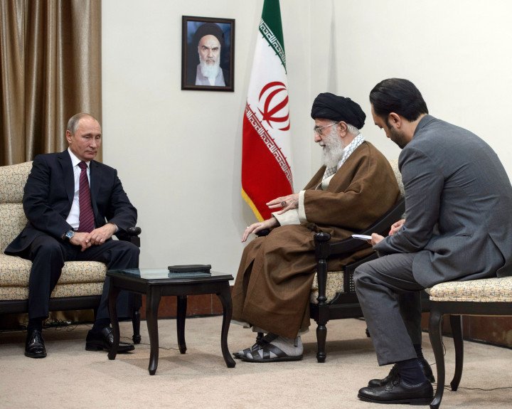 Russia’s leader Vladimir Putin meets with Iran's Supreme Leader Ayatollah Ali Khamenei in Tehran on November, 2017 (Source: Dmitry Azarov via Getty Images) Russia’s leader Vladimir Putin meets with Iran's Supreme Leader Ayatollah Ali Khamenei in Tehran on November, 2017 (Source: Dmitry Azarov via Getty Images)