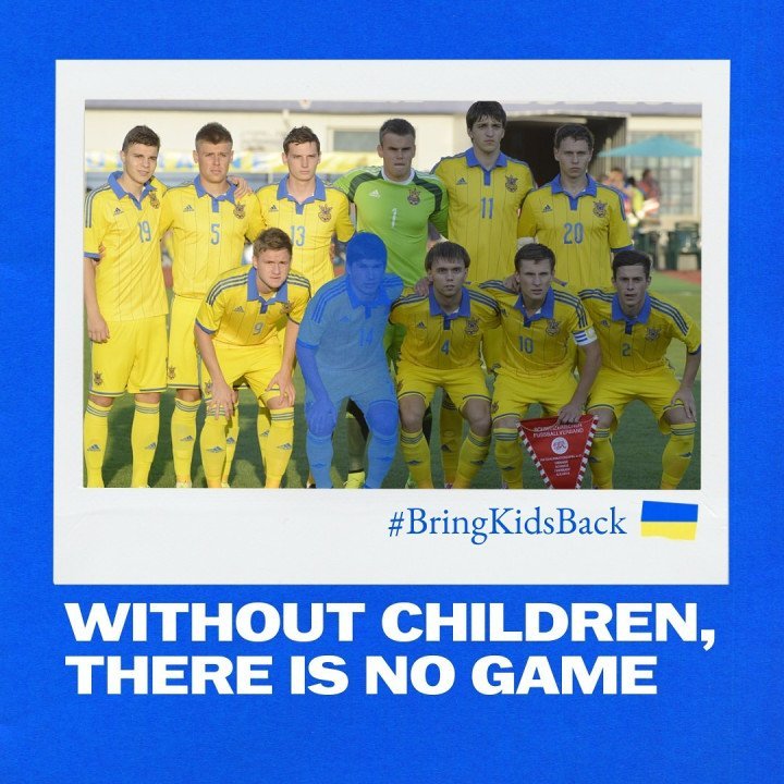 Ukraine’s National Football Team players’ digital flash mob on Instagram aimed at bringing attention to the Ukrainian children abducted by Russia. (Source: uafukraine and bringkidsback_ua / Instagram) Ukraine’s National Football Team players’ digital flash mob on Instagram aimed at bringing attention to the Ukrainian children abducted by Russia. (Source: uafukraine and bringkidsback_ua / Instagram)