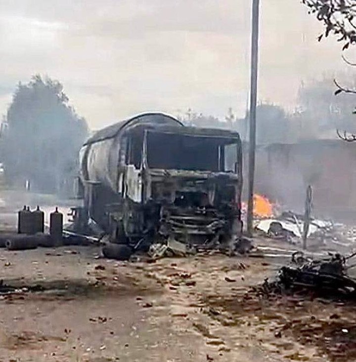 The aftermath of Russia’s drone attack on Ukraine’s Chernihiv region, October 3, 2024. (Source: the Head of the Chernihiv Region Military Administration, Viacheslav Chaus) The aftermath of Russia’s drone attack on Ukraine’s Chernihiv region, October 3, 2024. (Source: the Head of the Chernihiv Region Military Administration, Viacheslav Chaus)