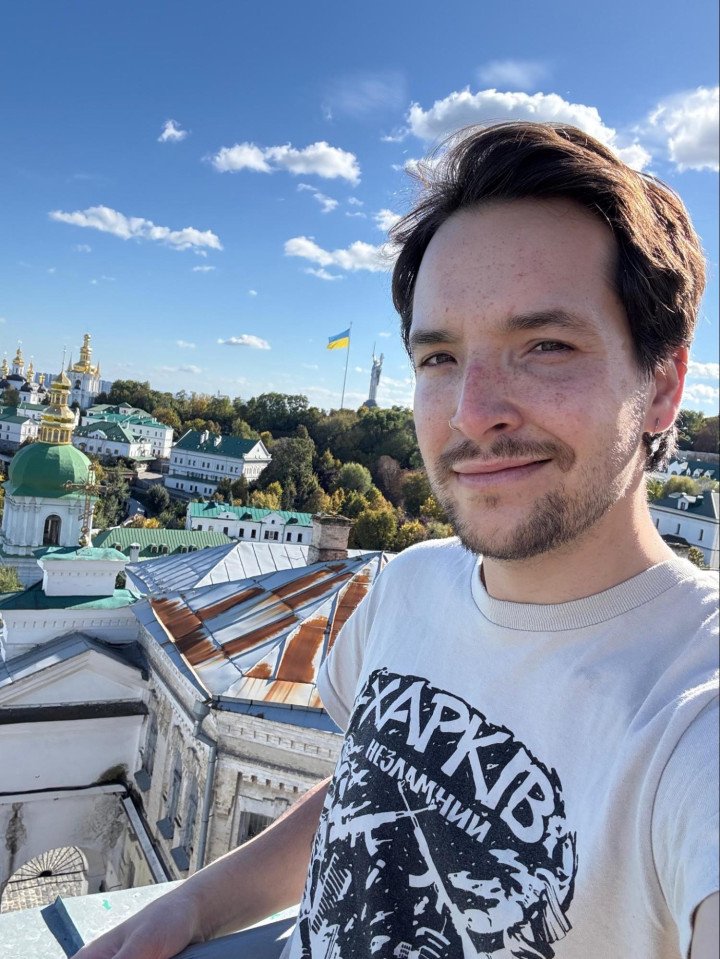 Sean Huncherick in Kyiv. Photo from his personal archive