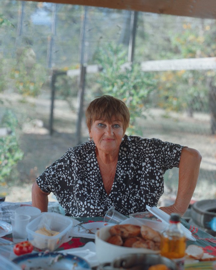 Olena, a local who randomly invited us to celebrate her birthday in the park. Kramatorsk, Ukraine, September 2025. Photo by Joshua Olley/UNITED24 Media.