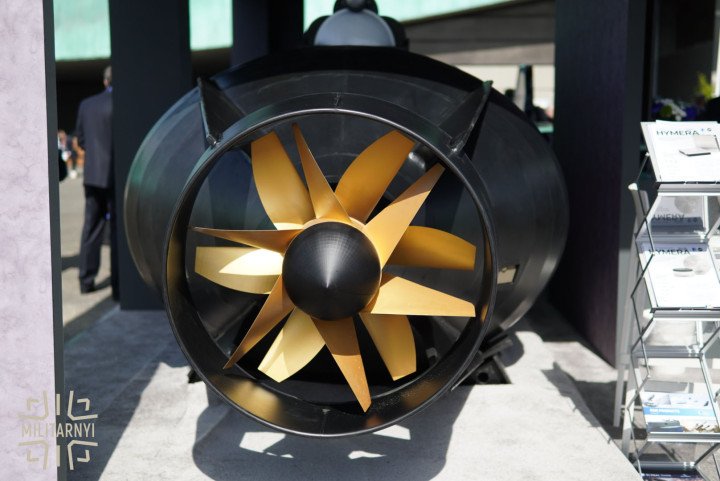 The propulsion system of the Sea Trident unmanned underwater vehicle showcased at Eurosatory 2026 in Paris. (Source: Militarnyi) The propulsion system of the Sea Trident unmanned underwater vehicle showcased at Eurosatory 2026 in Paris. (Source: Militarnyi)