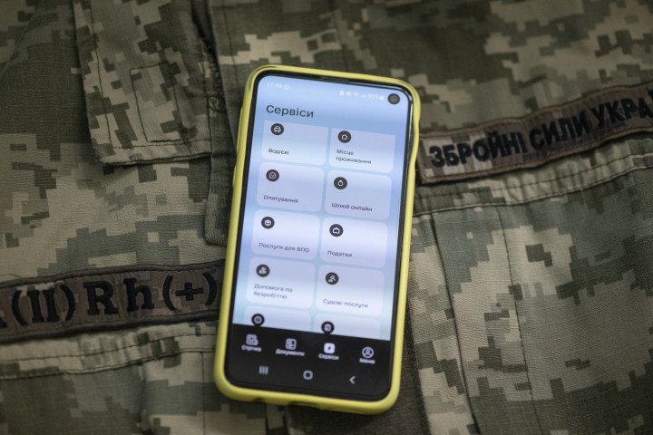 Diia service interface. It can be used by all citizens of Ukraine. Photo by Viktor Fridshon/Global Images Ukraine via Getty Images.