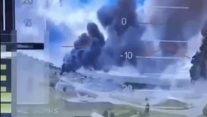 Aircraft burning at an airfield in Russia. Photo: open source Aircraft burning at an airfield in Russia. Photo: open source