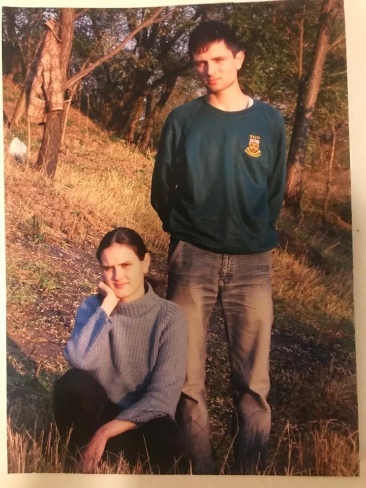 Hanna Kostenko with her brother Kostiantyn. Photo: Hanna Kostenko