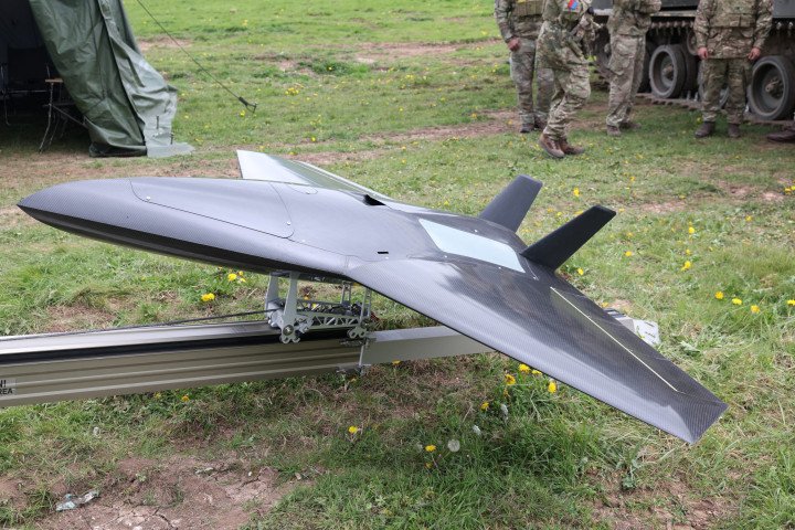 Nyan One Way Effector during a demonstration at Salisbury Plain, UK, June 1, 2026. (Source: UK Ministry of Defence) Nyan One Way Effector during a demonstration at Salisbury Plain, UK, June 1, 2026. (Source: UK Ministry of Defence)