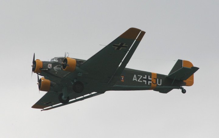 A Junkers Ju 52 performs a flying display during the Paris Air Show at Le Bourget Airport near Paris in 2009. (Source: Getty Images)
