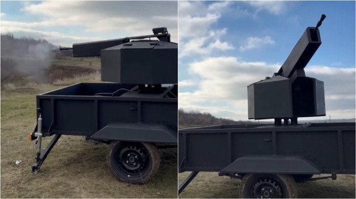 Dron ZP turret during testing. 2024. Ukraine. (Source: Dron ZP) Dron ZP turret during testing. 2024. Ukraine. (Source: Dron ZP)