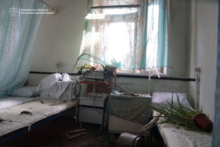 A damaged hospital room in Zaporizhzhia after a Russian strike on February 1, 2026. (Photo: Zaporizhzhia Regional Military Administration) A damaged hospital room in Zaporizhzhia after a Russian strike on February 1, 2026. (Photo: Zaporizhzhia Regional Military Administration)