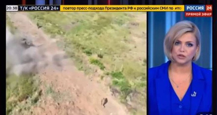 Russian state TV spreading propaganda. Source: Russian media