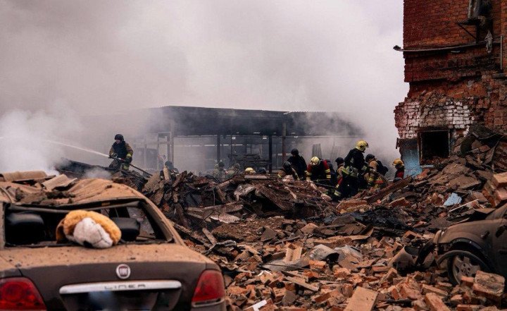 Aftermath of the Russian strike on Sumy on November 26. (Source: News Sumy/Telegram) Aftermath of the Russian strike on Sumy on November 26. (Source: News Sumy/Telegram)