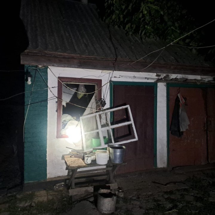 A house in Cherkasy region damaged during a Russian drone attack overnight on July 12. (Source: Ihor Taburets, Head of Cherkasy Regional Administration) A house in Cherkasy region damaged during a Russian drone attack overnight on July 12. (Source: Ihor Taburets, Head of Cherkasy Regional Administration)