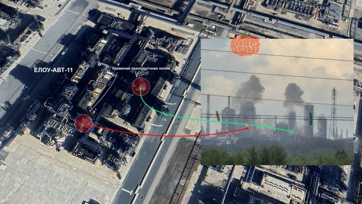 Damaged ELOU-AVT-11 crude oil processing unit at Russia’s Omsk Oil Refinery following a reported Ukrainian drone strike. (Source: Dnipro Osint / Harbuz) Damaged ELOU-AVT-11 crude oil processing unit at Russia’s Omsk Oil Refinery following a reported Ukrainian drone strike. (Source: Dnipro Osint / Harbuz)