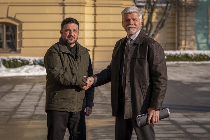 President of Ukraine Volodymyr Zelenskyy (L) meets the President of the Czech Republic Petr Pavel (R) before a joint press conference on January 16, 2026 in Kyiv, Ukraine. Photo: Eugen Kotenko / Ukrinform/Future Publishing via Getty Images. President of Ukraine Volodymyr Zelenskyy (L) meets the President of the Czech Republic Petr Pavel (R) before a joint press conference on January 16, 2026 in Kyiv, Ukraine. Photo: Eugen Kotenko / Ukrinform/Future Publishing via Getty Images.
