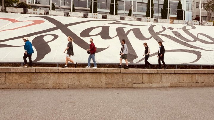 Hardwicke Circus and guests posing in front of I LOVE KHARKIV sign. June 2025. Photo: Julls Darling Hardwicke Circus and guests posing in front of I LOVE KHARKIV sign. June 2025. Photo: Julls Darling