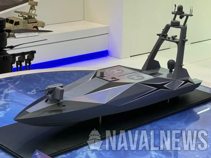 China’s UB1 Sharp Shark‑10 naval drone displayed at UMEX 2026. (Photo: Naval News)
