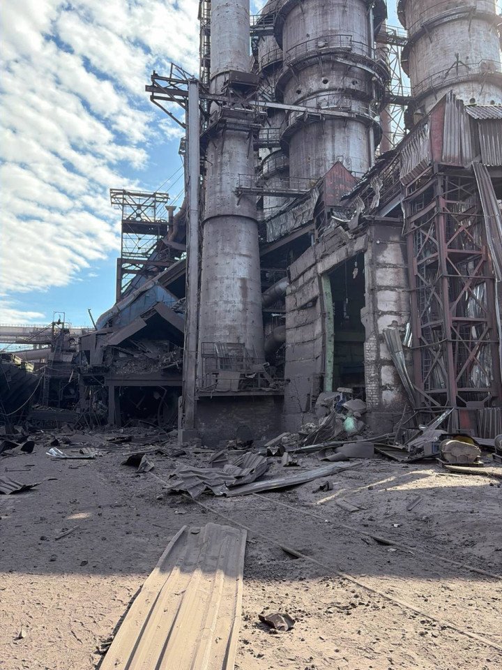 Destroyed industrial infrastructure at the Kamet Steel plant following a Russian ballistic missile strike. (Source: Metinvest) Destroyed industrial infrastructure at the Kamet Steel plant following a Russian ballistic missile strike. (Source: Metinvest)