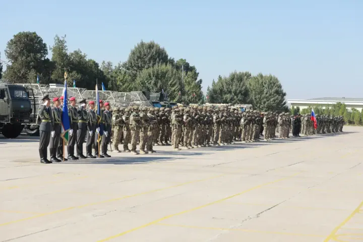 Russian and Uzbek troops attend the opening ceremony of the Hamkorlik-2026 military exercises at the Termez training ground in Uzbekistan, October 2026. (Source: Uzbekistan’s Ministry of Defense) Russian and Uzbek troops attend the opening ceremony of the Hamkorlik-2026 military exercises at the Termez training ground in Uzbekistan, October 2026. (Source: Uzbekistan’s Ministry of Defense)