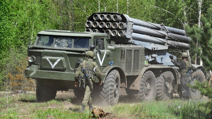 A Russian BM-27 Uragan multiple-launch rocket system in Ukraine in 2022. (Photo: Russian media) A Russian BM-27 Uragan multiple-launch rocket system in Ukraine in 2022. (Photo: Russian media)