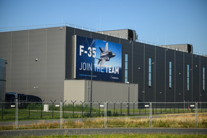 Rheinmetall’s new facility in Weeze, Germany, where F-35 fuselage sections will be produced in partnership with Lockheed Martin, July 1, 2025. (Source: Getty Images)