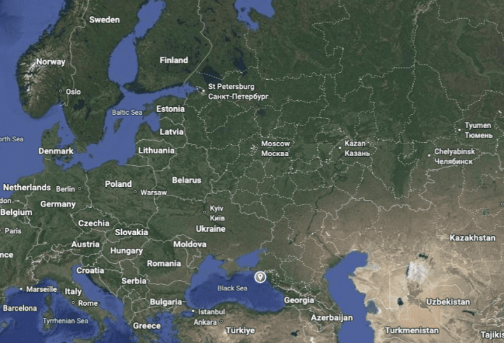 The location of the “Putin’s Palace”, located near Gelendzhik, Russia (source: Google Maps). The location of the “Putin’s Palace”, located near Gelendzhik, Russia (source: Google Maps).