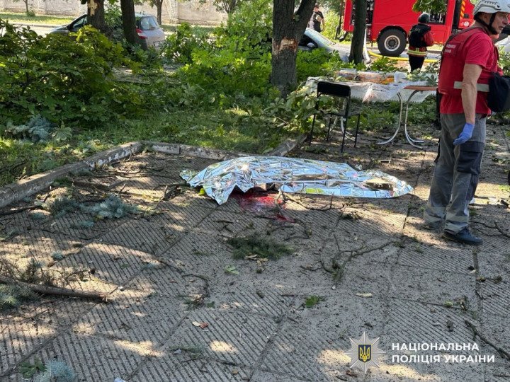 Emergency responders work at the site of a Russian guided bomb strike in Sumy on July 15, 2026. (Source: National Police of Ukraine) Emergency responders work at the site of a Russian guided bomb strike in Sumy on July 15, 2026. (Source: National Police of Ukraine)
