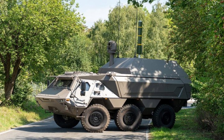 Fuchs JAGM prototype with vertical launchers for up to 24 JAGM or Hellfire missiles. (Source: Rheinmetall) Fuchs JAGM prototype with vertical launchers for up to 24 JAGM or Hellfire missiles. (Source: Rheinmetall)