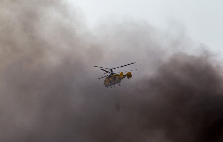 Emergency Service helicopter battles fire after Russian attack on Kyiv, June 10, 2025. (Source: Getty Images) Emergency Service helicopter battles fire after Russian attack on Kyiv, June 10, 2025. (Source: Getty Images)