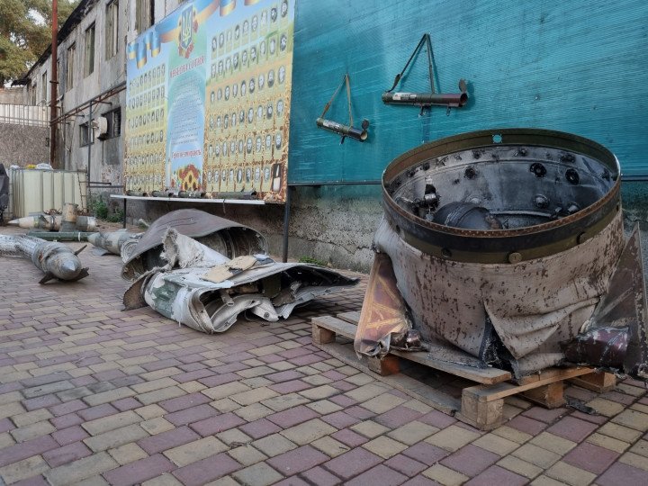 A missile that landed a few kilometres from a Pokrovsk volunteer base in 2021. (Source: Jessica Daly UNITED24 Media) A missile that landed a few kilometres from a Pokrovsk volunteer base in 2021. (Source: Jessica Daly UNITED24 Media)