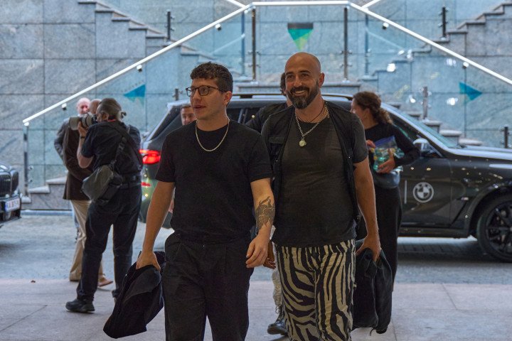 Joe Hill director of Match in a Haystack, and producer Nathaniel Brown enter the Odesa Film Festival. September 24, 2025. Kyiv, Ukraine. Photo: Mykyta Shandyba/UNITED24 Media