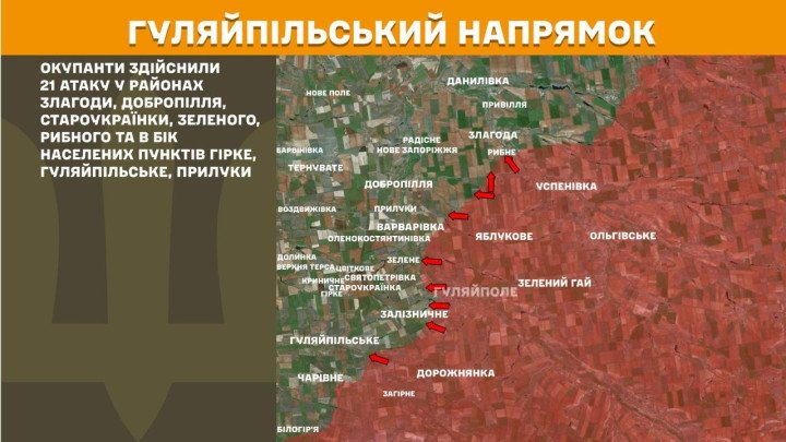 Mapa del frente de Huliaipole mostrando un alto pico de operaciones ofensivas rusas. Ucrania mantiene una feroz resistencia táctica frente a las oleadas de infantería de Moscú.