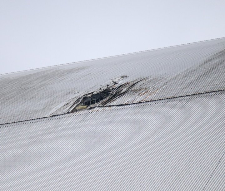 A roof of the New Safe Confinement (Shelter) over the number 4 reactor unit at the Chоrnobyl Nuclear Power Plant is damaged by a Russian drone strike on April 12, 2025 in Chornobyl, Kyiv region, Ukraine. (Photo: Andriy Zhyhaylo via Getty Images) A roof of the New Safe Confinement (Shelter) over the number 4 reactor unit at the Chоrnobyl Nuclear Power Plant is damaged by a Russian drone strike on April 12, 2025 in Chornobyl, Kyiv region, Ukraine. (Photo: Andriy Zhyhaylo via Getty Images)