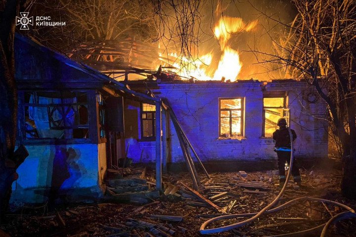 The aftermath of Russia’s drone attack on the Kyiv region, January 28, 2025. (Source: The State Emergency Service of the Kyiv Region) The aftermath of Russia’s drone attack on the Kyiv region, January 28, 2025. (Source: The State Emergency Service of the Kyiv Region)
