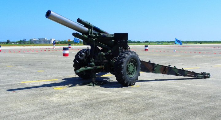 M114A1 155mm howitzer on static display at a military airfield. (Source: open source) M114A1 155mm howitzer on static display at a military airfield. (Source: open source)