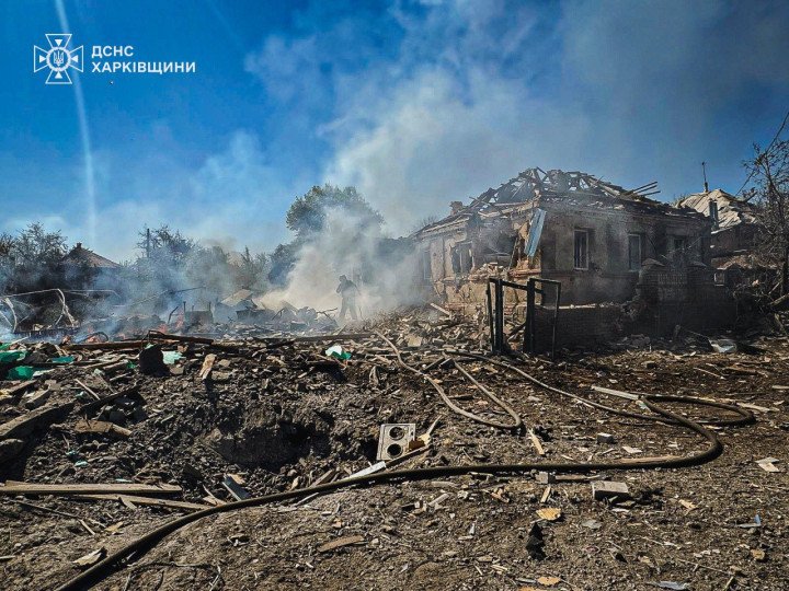 The aftermath of Russia’s guided aerial bombs attack on Kupiansk, Kharkiv region, April 22, 2025. (Source: The State Emergency Service of the Kharkiv Region) The aftermath of Russia’s guided aerial bombs attack on Kupiansk, Kharkiv region, April 22, 2025. (Source: The State Emergency Service of the Kharkiv Region)