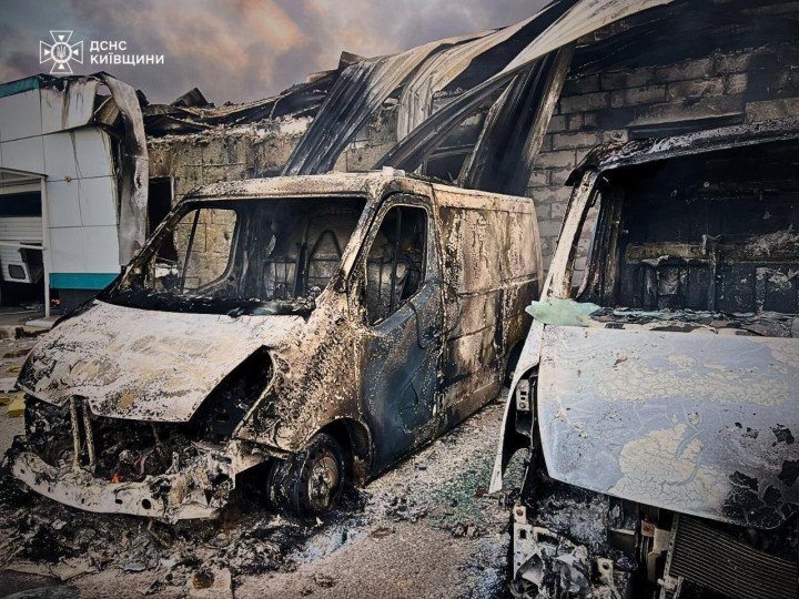 Burnt Vehicles After Russian Drone Strike. (Source: State Emergency Service of Ukraine) Burnt Vehicles After Russian Drone Strike. (Source: State Emergency Service of Ukraine)