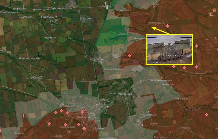 Ubicación donde se desactivó el puente de comunicaciones MTU-20 ruso cerca de Pokrovsk (Fuente: DeepState) Ubicación donde se desactivó el puente de comunicaciones MTU-20 ruso cerca de Pokrovsk (Fuente: DeepState)